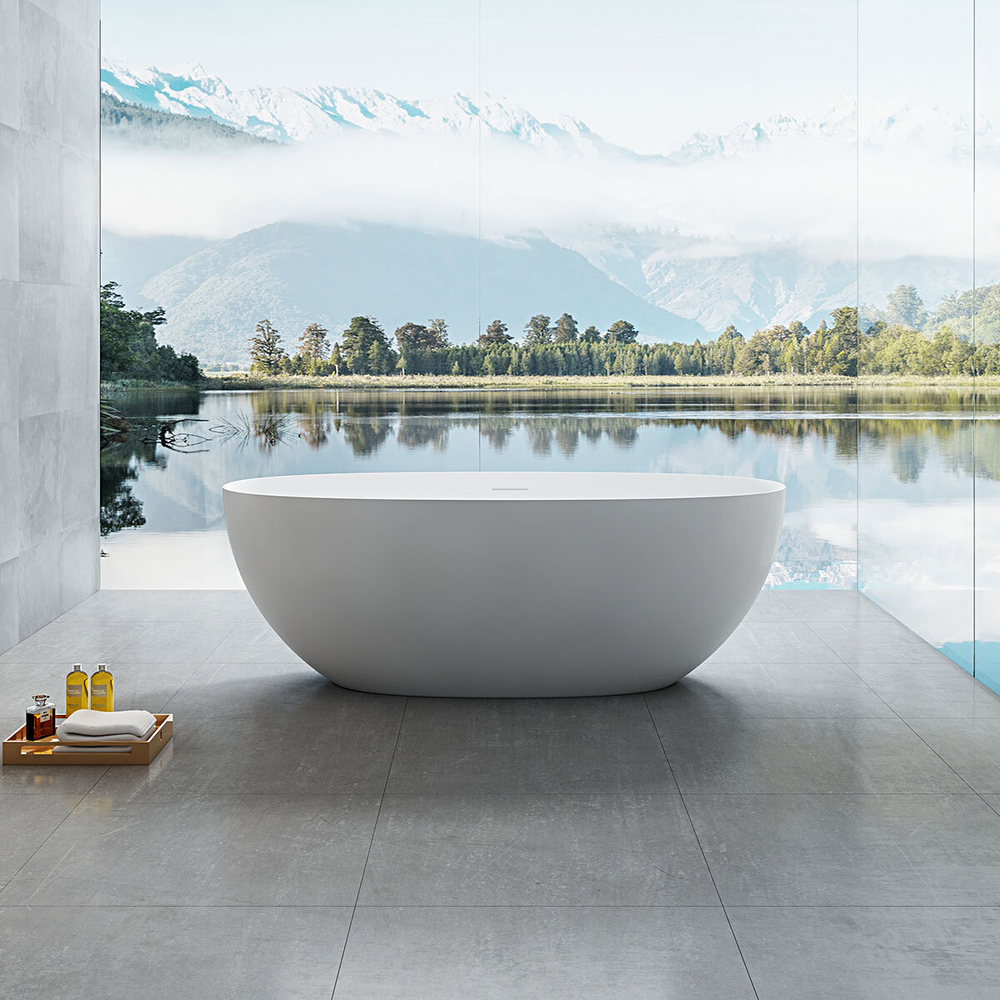 Ванна Solid Surface Vincea Vincea VBT-6S01MW, 1700*750*550, белый мат., слив-перелив в комплекте