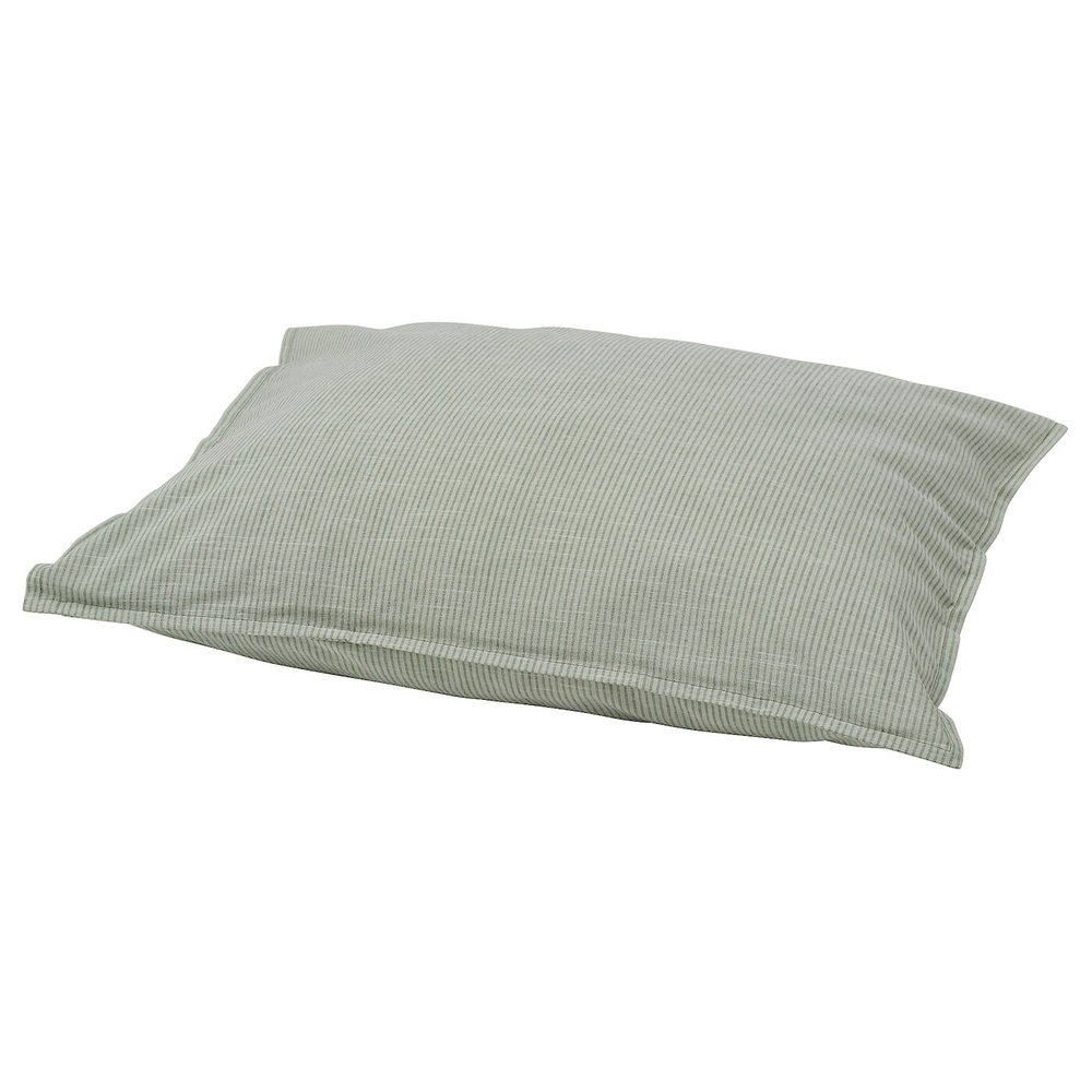 IKEA BERGPALM  (ИКЕА БЕРГПАЛМ)  -  Наволочка, зеленый/полосатый, 50x60 см