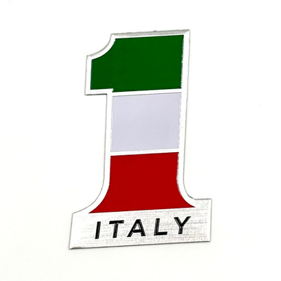 Наклейка Italy 1 объемная полиурентановая (Флаг Италии 8х12см). Зеленый, белый, красный цвет