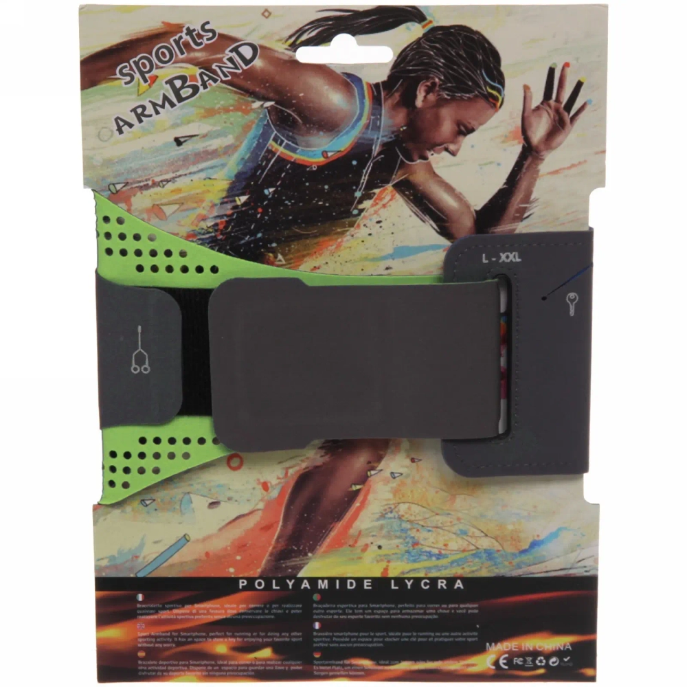 Чехол спортивный для телефона на руку «Attention» (для телефона 6»), микс