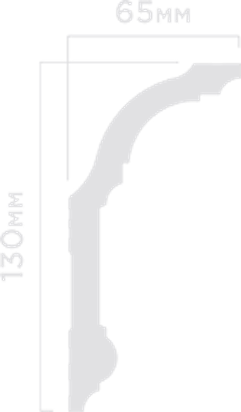 Карниз HiWood, 130x65 мм