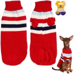 Кофта - свитер для мелких пород собак и кошек «BRO Style», полосочки, цвет красный, р XL