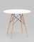 EAMES DSW D80, белый, столешница МДФ, ножки метал, массив бука
