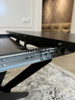 Стол круглый раздвижной "Лофт", черный каспий