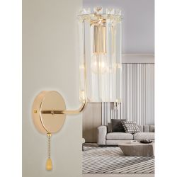 Бра светильник Rivoli Zoe 1064-401 настенный 1хЕ14 40 Вт хрусталь с выключателем | Rivoli