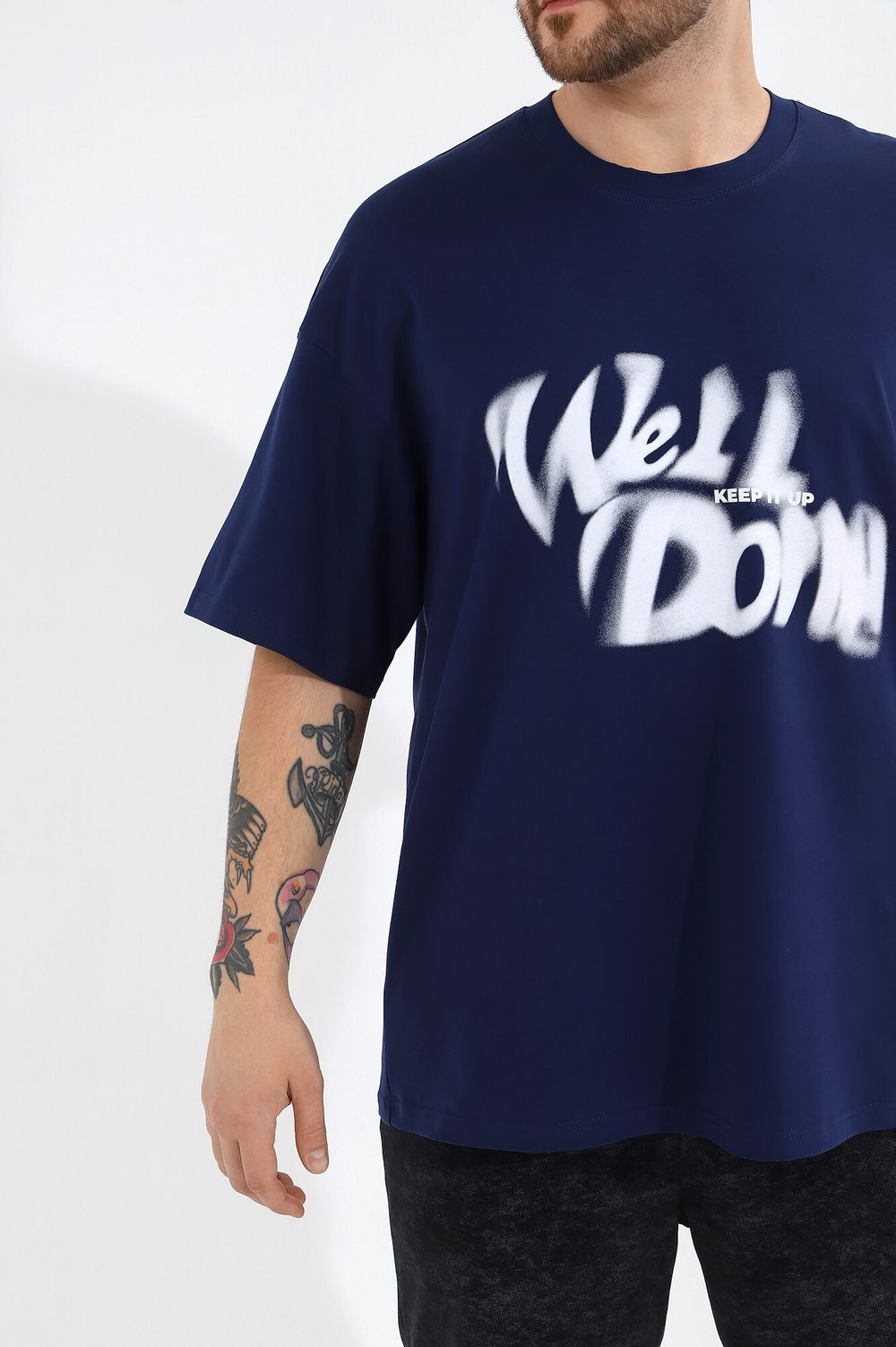 Фуфайка (футболка) мужская Леон-4 Виотекс ТЁМНО-СИНИЙ