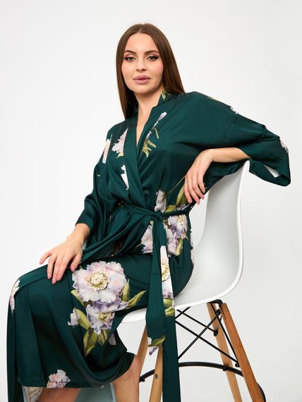 Халат женский шелковый Jardin