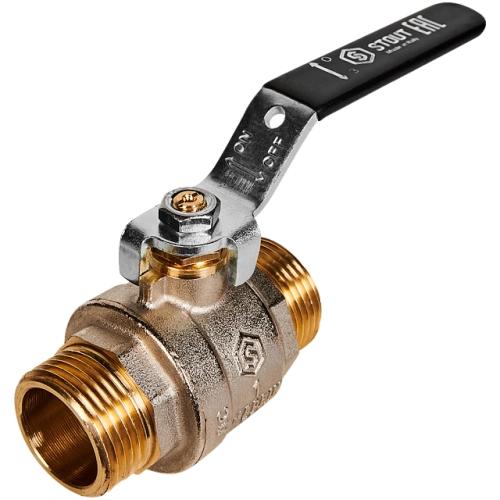 STOUT Кран шаровой полнопроходной, НР/НР, ручка рычаг 1*