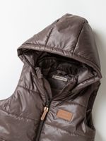 Жилет со съемным капюшоном "Шоколад"