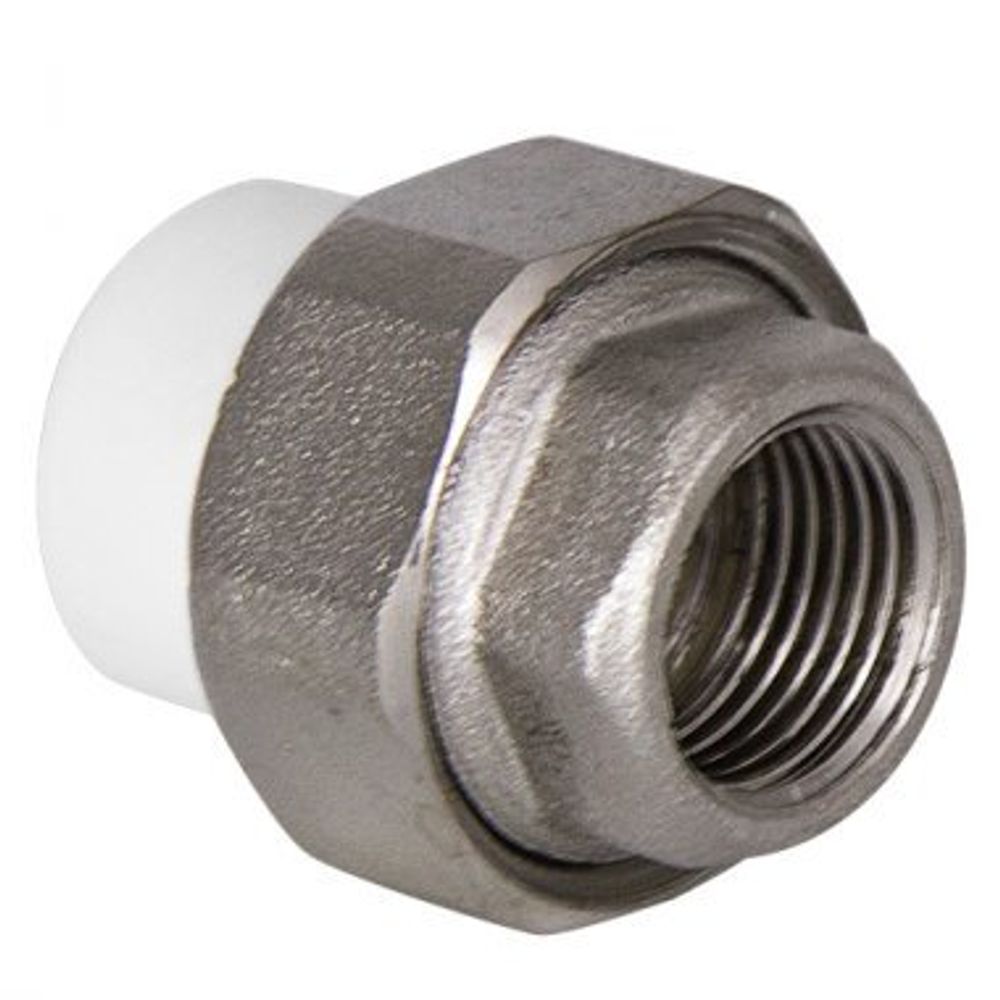 Муфта РР разб. 25*3/4" вн. серый  (Tebo)