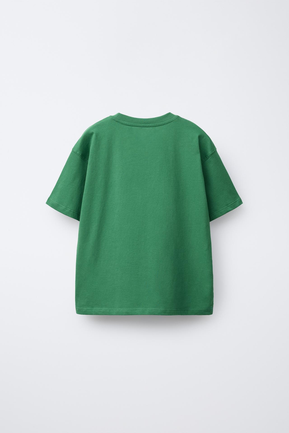 ZARA ФУТБОЛКА С ПРИНТОМ В СТИЛЕ ПРЕППИ, ЗЕЛЕНЫЙ