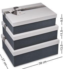 WF-180-A Набор коробок из 3 шт, серый/графитовый