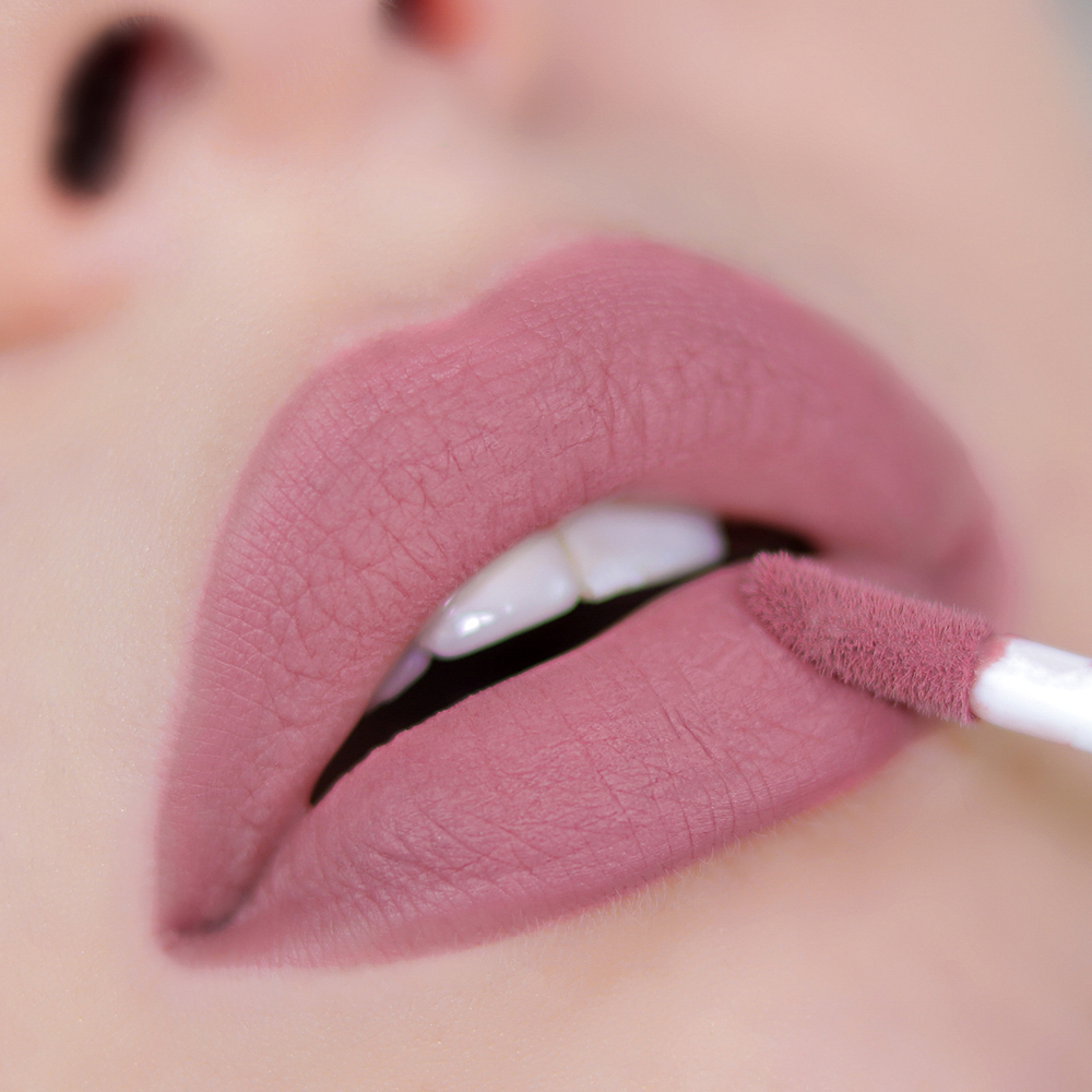 "Relouis" Губная помада-жидкая NUDE Matte "R" тон 14 розовый матовый эффект 5 мл
