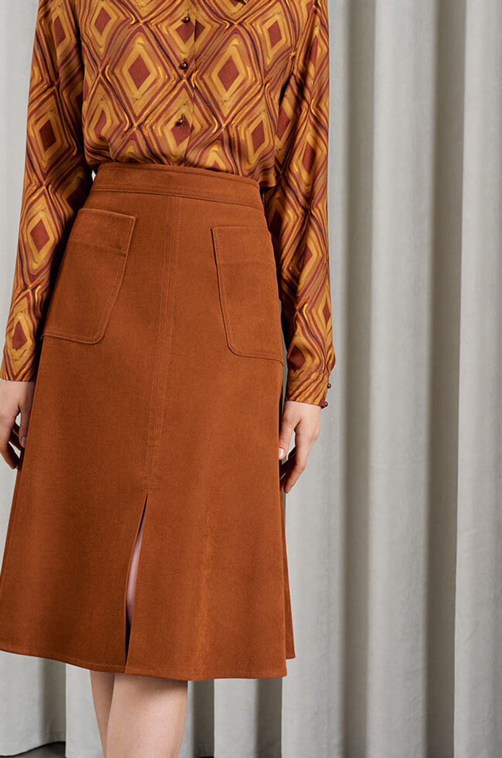 4814 Юбка женская (карамельный)