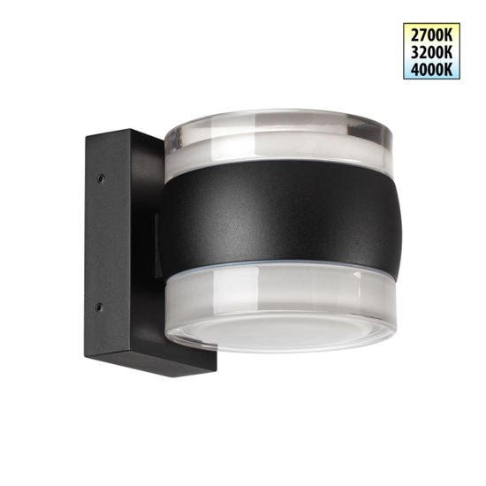 359720 STREET NT25 716 черный Светильник ландшафтный с переключателем цв. температуры IP65 LED 16W 100-240V 2700К/3200К/4000К ESTIMA