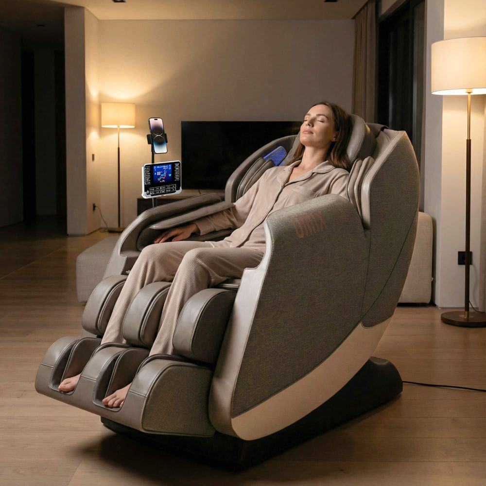 Массажное кресло UNIX Амелия / Amelia серый