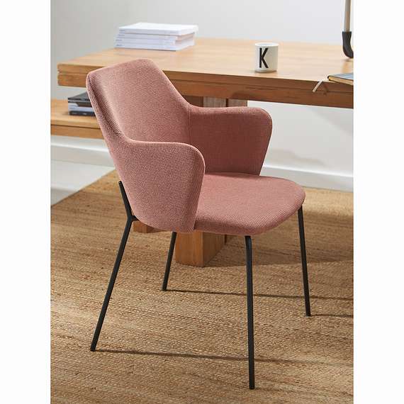 Стул Dwight, розовый фактурный шенилл