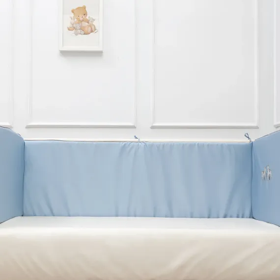 Комплект постельного белья Lollycottons Коники-сны 6 предметов, Голубой