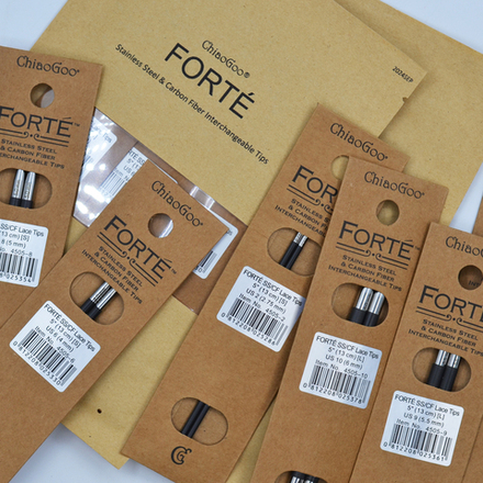 Спицы FORTE съёмные карбоновые от ChiaoGoo 13см., размеры с 2-75мм. по 6мм.