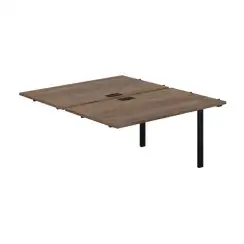 PR.218.DM.O59.BL / Секция раб. станции 2800х1638х750 / профиль: 59х59 черный; столешница: дуб модена