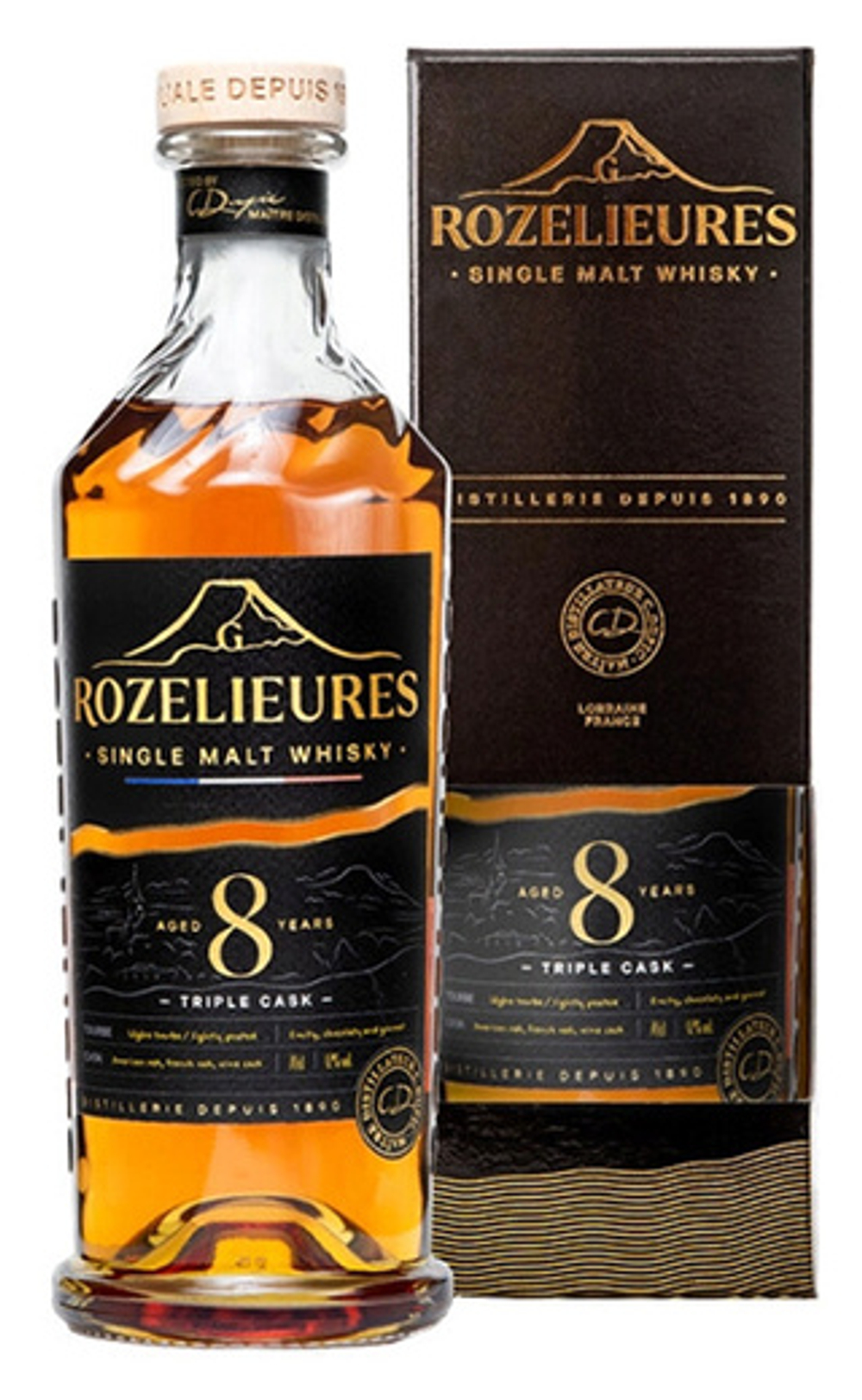 Виски Rozelieures Single Malt 8 Years Double Oak, 0.7 л