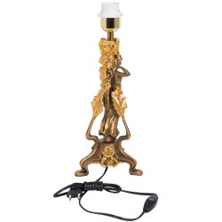 Настольная лампа Флора Бронза с абажуром Тюссо Vatican (Ватикан) Крем