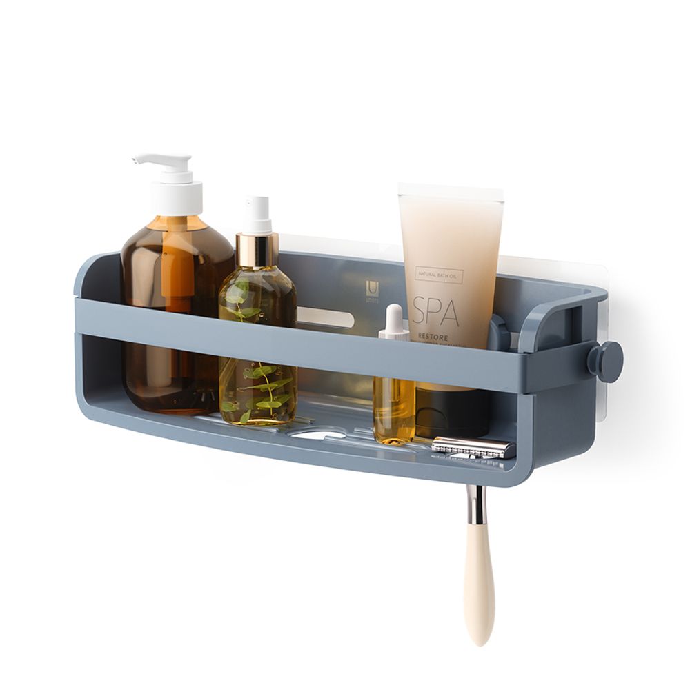 Органайзер для душа Flex Adhesive, голубой
