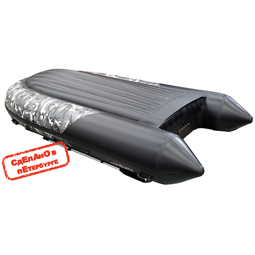 Лодка ПВХ Hunterboat Хантер Про 380Pro Серый КМФ 3802413