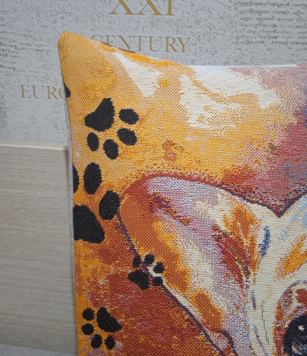 Декоративный гобеленовый чехол Стиль Гранж Бульдог 38*38