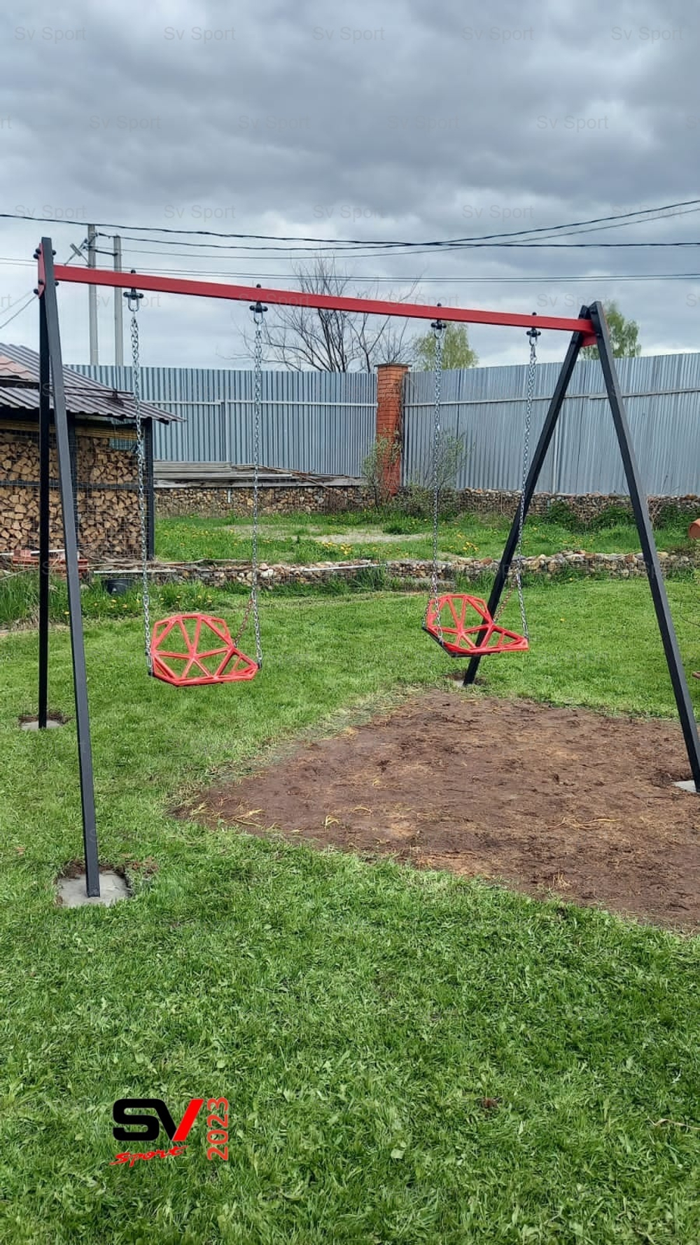 Монтаж уличных качелей Sv Sport