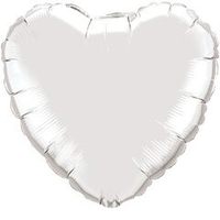 Сердце 18" Серебро / Silver Fm