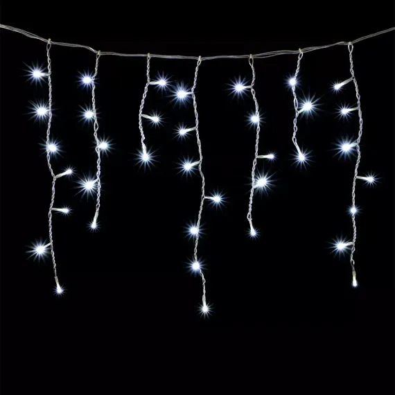 Светодиодная бахрома 3*0,5 м., 150 белых LED ламп, силиконовый прозрачный провод, Beauty Led (ECC150-10-2W)