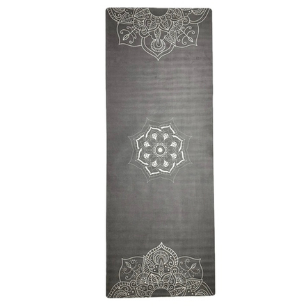 Тревел коврик для йоги Mandala Grey 185*68*0,1 см из микрофибры и каучука