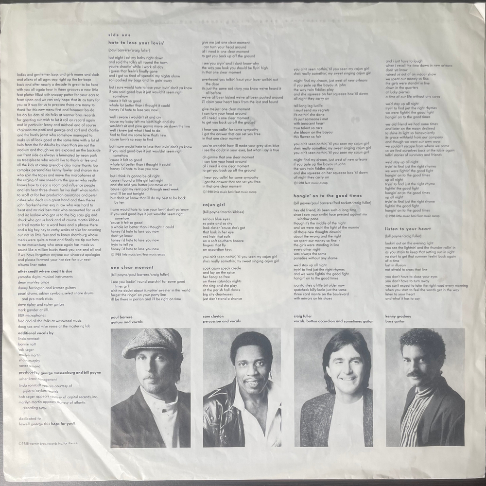 Little Feat ‎– Let It Roll (Германия 1988г.)