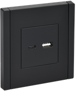 FORTE&PIANO Розетка USB A+C 3,1А FP150 черный IEK