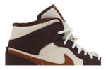 Кроссовки Jordan Air Jordan 1 Mid Se "Cream Dark Chocolate" (Женская размерная сетка)