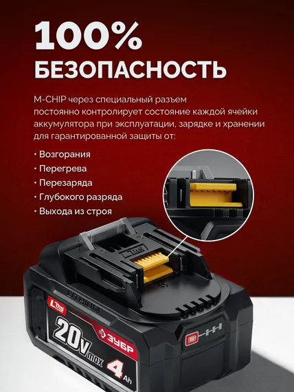 Зарядное устройство ЗУБР БЗУ-20-1 (20 В, 3 А) LMS