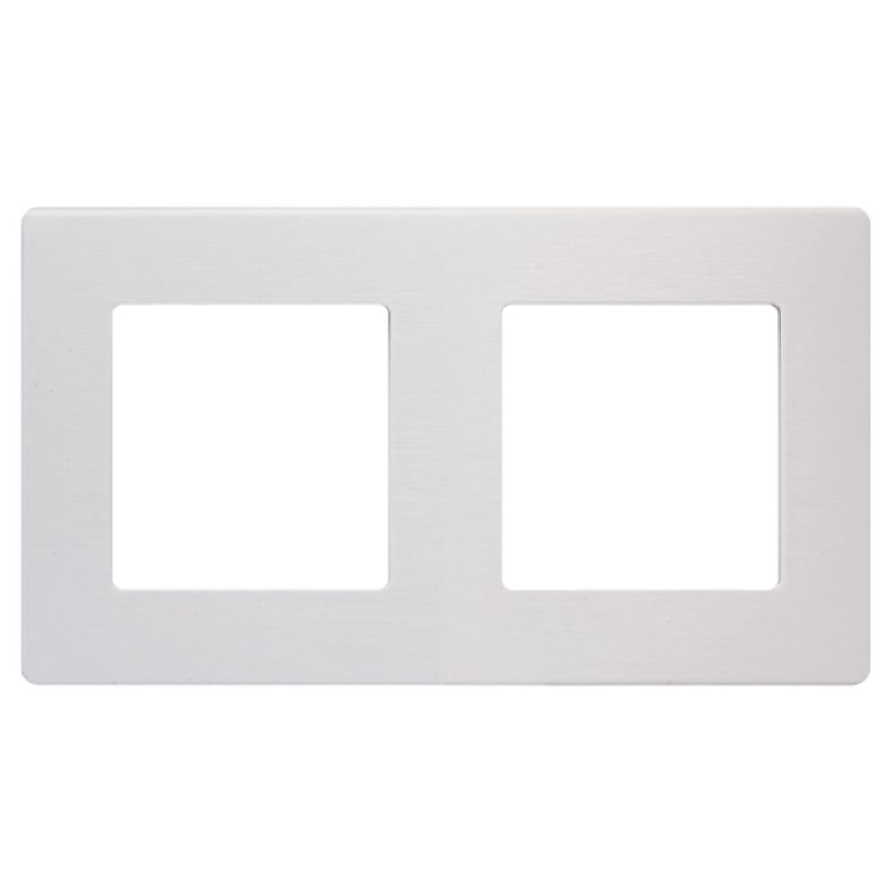 Рамка для розеток и выключателей ЭРА Серия 12 12-5102-01М на 2 поста, Сатин, белый матовый