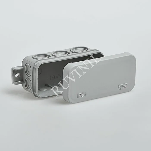 Коробка расп. ОП 43х80х35мм IP54 10 вводов серый Рувинил