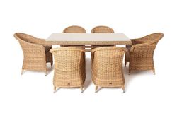 "Эспрессо" обеденная группа плетеная, цвет соломенный