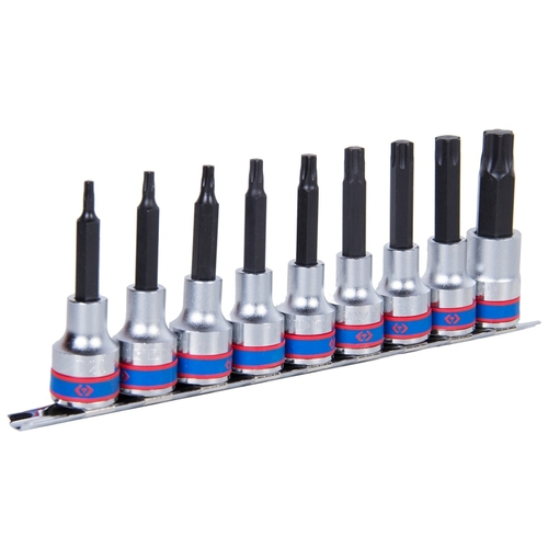 KING TONY (4119PR10) Набор торцевых насадок 1/2", TORX, Т20-Т60, 9 предметов