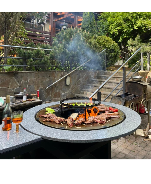 Дровяной гриль-очаг Elbrus Grill Памир 1200 Pro со столешницей из искусств. камня