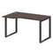 Metal System Стол криволинейный левый на О-образном м/к БО.СА-2 (L) Венге Цаво/Металл Антрацит 1400*