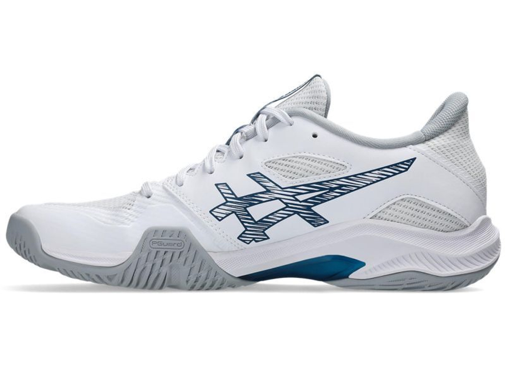 Мужские кроссовки для бадминтона/сквоша Asics Blade FF 2 - white/mako blue