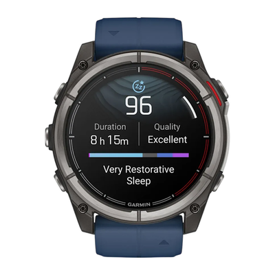 Спортивные часы Garmin quatix 8, AMOLED, 51 мм, силиконовый ремешок Безель из титана, AMOLED-дисплей с сапфировым стеклом. Ремешок с классической застёжкой — на запястье обхватом 127–210 мм