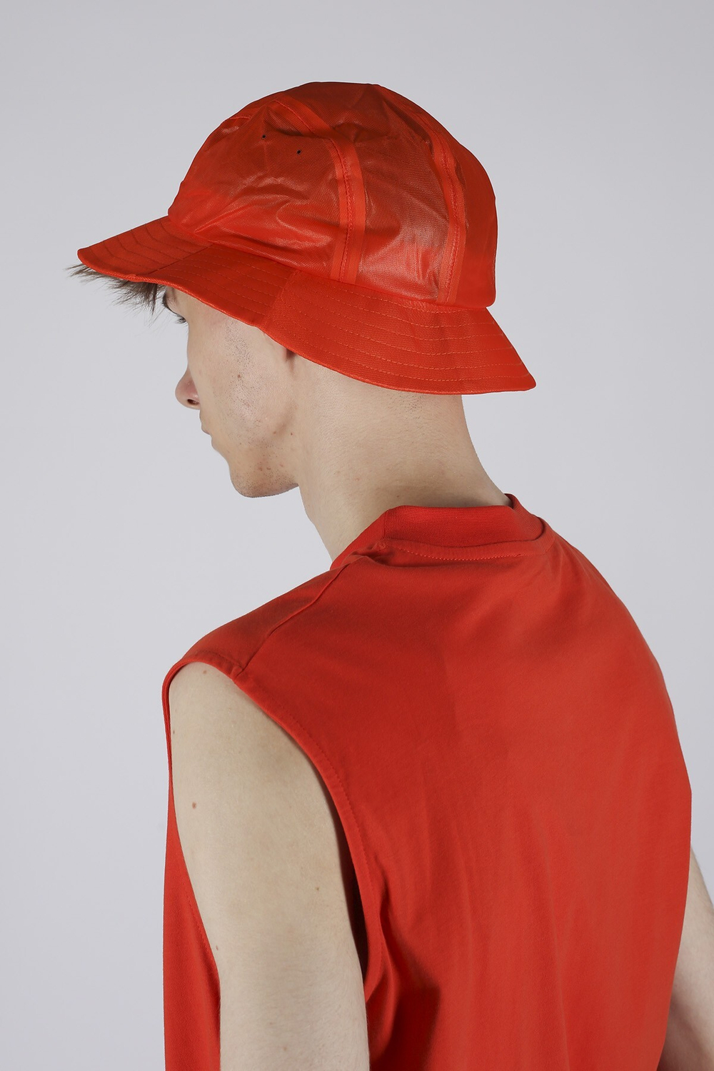 A-COLD-WALL TECH STORAGE BUCKET ORANGE HAT