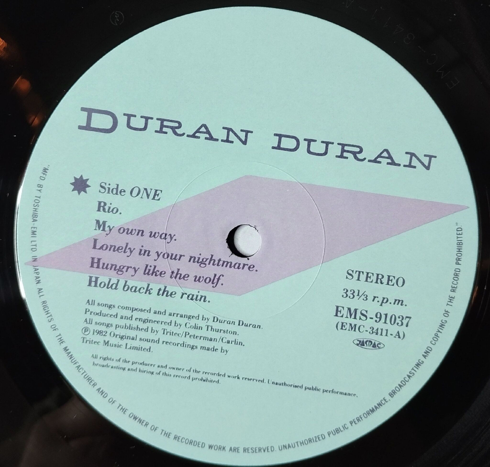 Винтажная виниловая пластинка LP Duran Duran Rio (Japan 1982) (Obi) New Religion