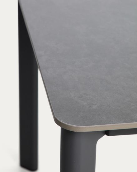 Уличный стол Anafi из спеченного камня и графитового алюминия 180 x 90см