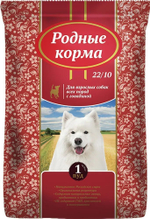 Корм для собак сухой Родные корма 16,38кг, для взрослых животных с говядиной