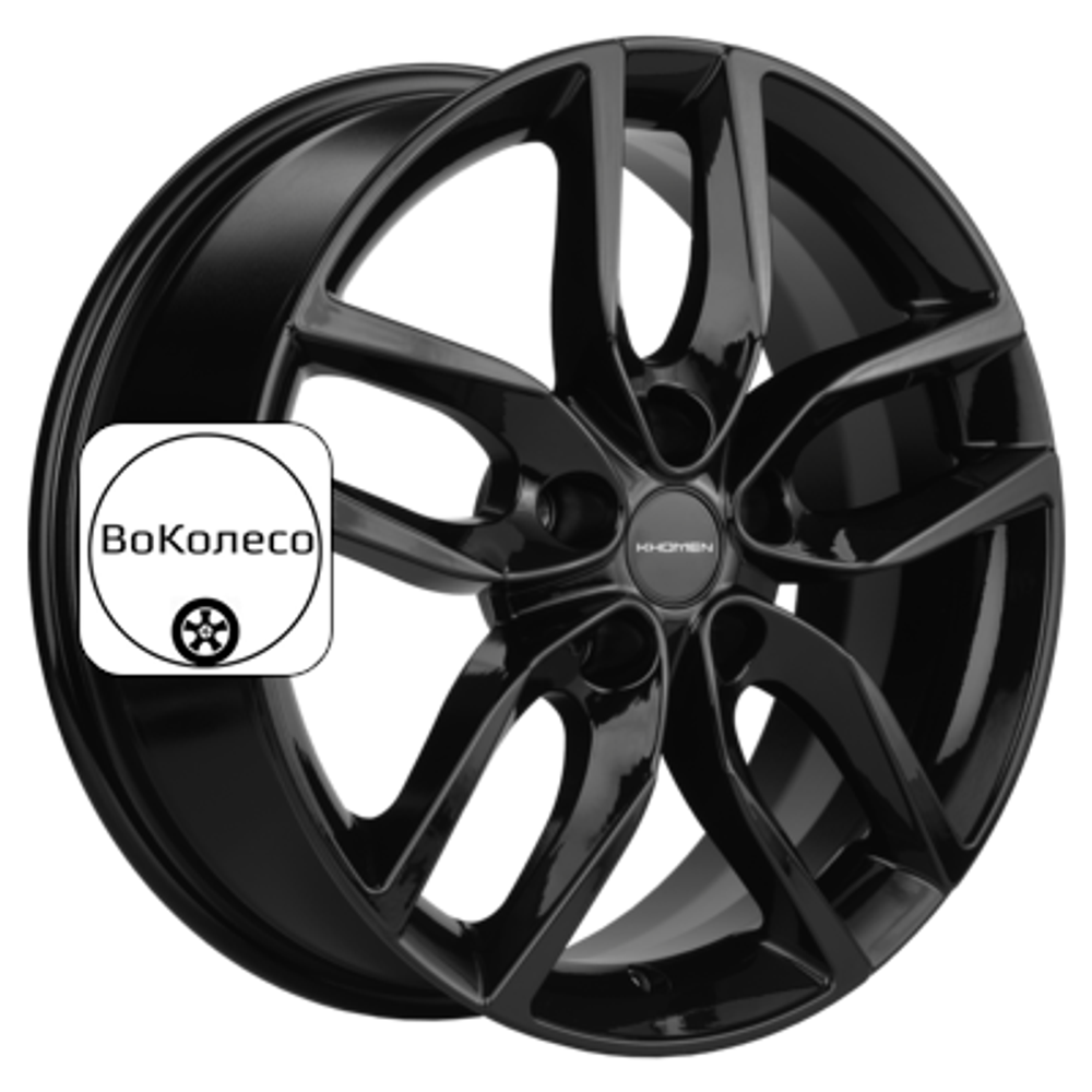 6,5x17/5x114,3 ET45 D66,1 KHW1708 (Nissan Tiida) Black Khomen Wheels
